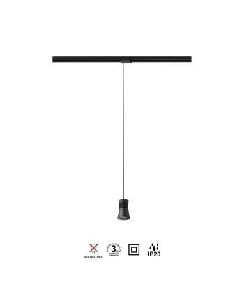 PAGODA * COLGANTE CARRIL TRIFASICO GU10 NEGRO